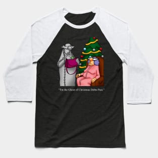 Funny Ghost of Christmas Debts Past Cartoon Baseball T-Shirt